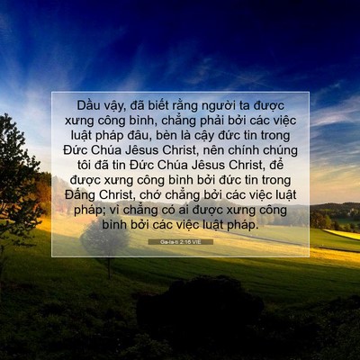 Picture 07 - Ga-la-ti 2:16 VIE - Dầu vậy, đã biết rằng người ta - Bible Verse Picture