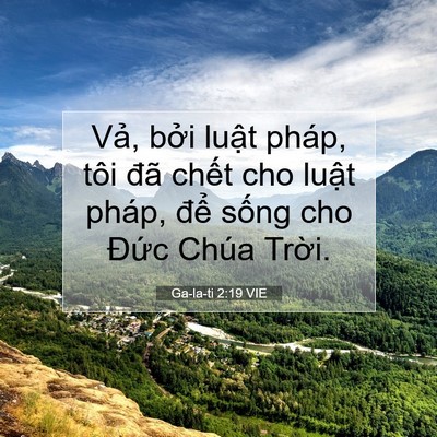 Picture 07 - Ga-la-ti 2:19 VIE - Vả, bởi luật pháp, tôi đã chết cho - Bible Verse Picture