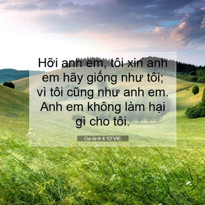 Picture 07 - Ga-la-ti 4:12 VIE - Hỡi anh em, tôi xin anh em hãy giống như - Bible Verse Picture
