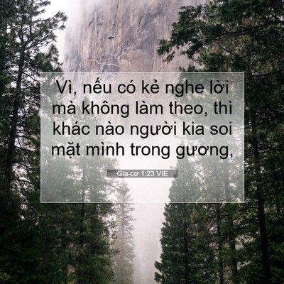 Picture 07 - Gia-cơ 1:23 VIE - Vì, nếu có kẻ nghe lời mà không làm - Bible Verse Picture