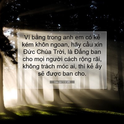 Picture 07 - Gia-cơ 1:5 VIE - Ví bằng trong anh em có kẻ kém khôn - Bible Verse Picture