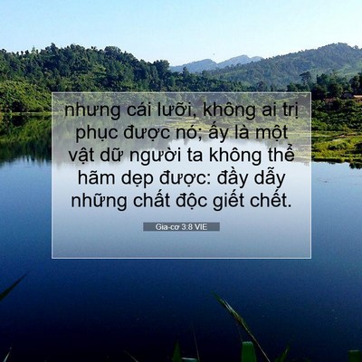 Picture 07 - Gia-cơ 3:8 VIE - nhưng cái lưỡi, không ai trị phục - Bible Verse Picture