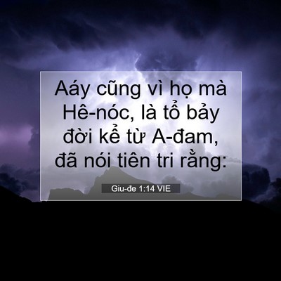 Picture 07 - Giu-đe 1:14 VIE - Aáy cũng vì họ mà Hê-nóc, là tổ bảy - Bible Verse Picture