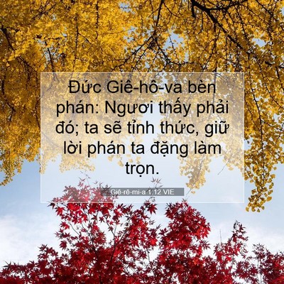 Picture 07 - Giê-rê-mi-a 1:12 VIE - Đức Giê-hô-va bèn phán: Ngươi thấy - Bible Verse Picture