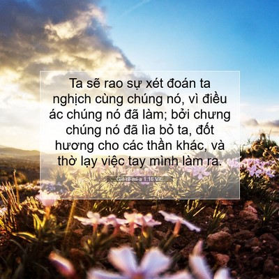 Picture 07 - Giê-rê-mi-a 1:16 VIE - Ta sẽ rao sự xét đoán ta nghịch cùng - Bible Verse Picture