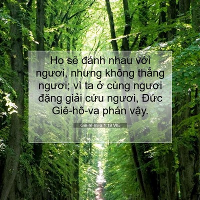 Picture 07 - Giê-rê-mi-a 1:19 VIE - Họ sẽ đánh nhau với ngươi, nhưng - Bible Verse Picture