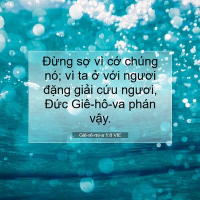Picture 07 - Giê-rê-mi-a 1:8 VIE - Đừng sợ vì cớ chúng nó; vì ta ở - Bible Verse Picture
