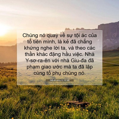 Picture 07 - Giê-rê-mi-a 11:10 VIE - Chúng nó quay về sự tội ác của tổ - Bible Verse Picture