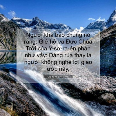 Picture 07 - Giê-rê-mi-a 11:3 VIE - Ngươi khá bảo chúng nó rằng: Giê-hô-va - Bible Verse Picture