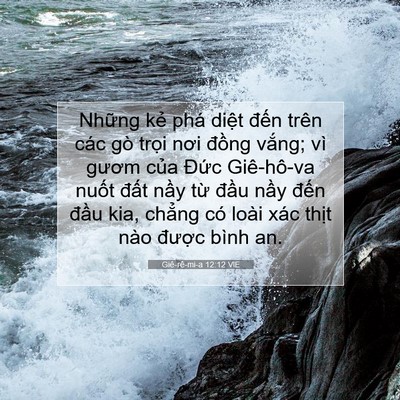 Picture 07 - Giê-rê-mi-a 12:12 VIE - Những kẻ phá diệt đến trên các gò - Bible Verse Picture