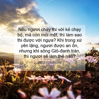 Picture 07 - Giê-rê-mi-a 12:5 VIE - Nếu ngươi chạy thi với kẻ chạy bộ, - Bible Verse Picture