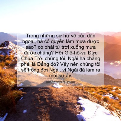 Picture 07 - Giê-rê-mi-a 14:22 VIE - Trong những sự hư vô của dân ngoại, - Bible Verse Picture