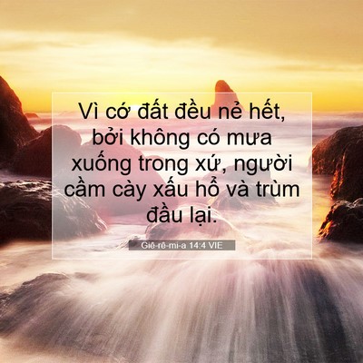 Picture 07 - Giê-rê-mi-a 14:4 VIE - Vì cớ đất đều nẻ hết, bởi không - Bible Verse Picture