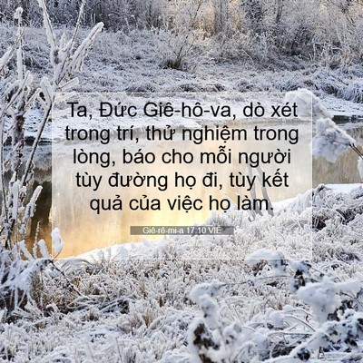 Picture 07 - Giê-rê-mi-a 17:10 VIE - Ta, Đức Giê-hô-va, dò xét trong trí, - Bible Verse Picture