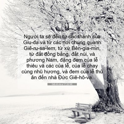 Picture 07 - Giê-rê-mi-a 17:26 VIE - Người ta sẽ đến từ các thành của - Bible Verse Picture