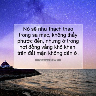 Picture 07 - Giê-rê-mi-a 17:6 VIE - Nó sẽ như thạch thảo trong sa mạc, - Bible Verse Picture