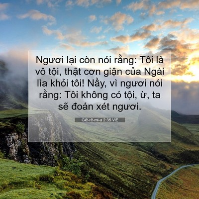Picture 07 - Giê-rê-mi-a 2:35 VIE - Ngươi lại còn nói rằng: Tôi là vô - Bible Verse Picture