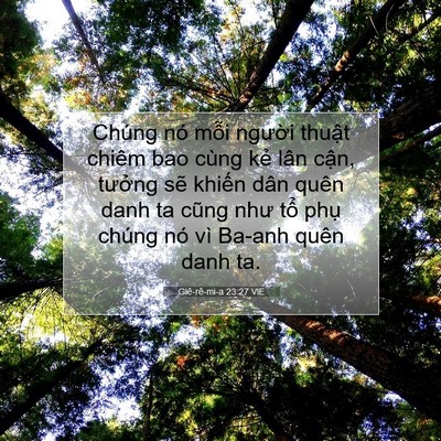 Picture 07 - Giê-rê-mi-a 23:27 VIE - Chúng nó mỗi người thuật chiêm bao - Bible Verse Picture
