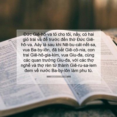 Picture 07 - Giê-rê-mi-a 24:1 VIE - Đức Giê-hô-va tỏ cho tôi, nầy, có hai - Bible Verse Picture