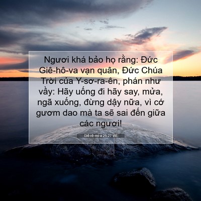 Picture 07 - Giê-rê-mi-a 25:27 VIE - Ngươi khá bảo họ rằng: Đức - Bible Verse Picture