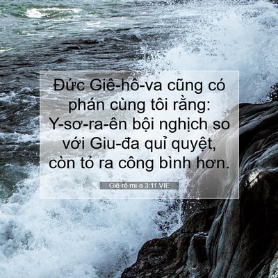 Picture 07 - Giê-rê-mi-a 3:11 VIE - Đức Giê-hô-va cũng có phán cùng tôi - Bible Verse Picture