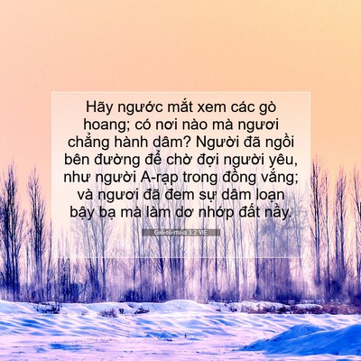 Picture 07 - Giê-rê-mi-a 3:2 VIE - Hãy ngước mắt xem các gò hoang; có nơi - Bible Verse Picture