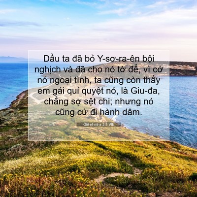 Picture 07 - Giê-rê-mi-a 3:8 VIE - Dầu ta đã bỏ Y-sơ-ra-ên bội nghịch - Bible Verse Picture