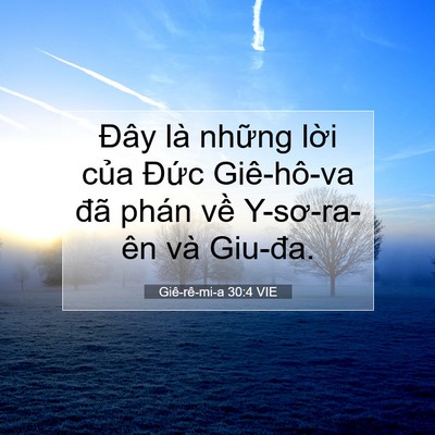 Picture 07 - Giê-rê-mi-a 30:4 VIE - Đây là những lời của Đức Giê-hô-va - Bible Verse Picture