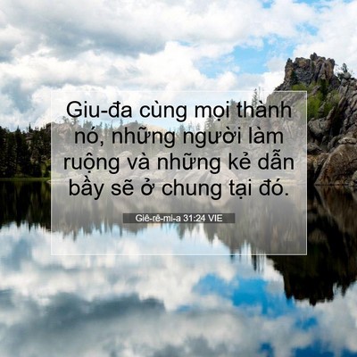 Picture 07 - Giê-rê-mi-a 31:24 VIE - Giu-đa cùng mọi thành nó, những người - Bible Verse Picture