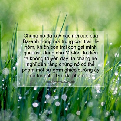 Picture 07 - Giê-rê-mi-a 32:35 VIE - Chúng nó đã xây các nơi cao của Ba-anh - Bible Verse Picture