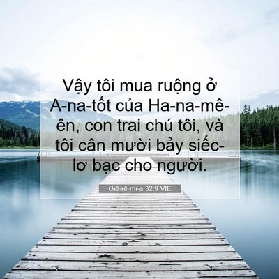 Picture 07 - Giê-rê-mi-a 32:9 VIE - Vậy tôi mua ruộng ở A-na-tốt của - Bible Verse Picture
