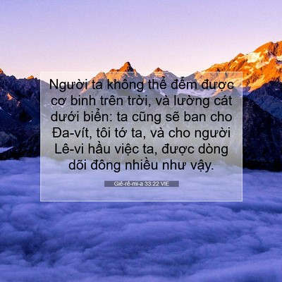 Picture 07 - Giê-rê-mi-a 33:22 VIE - Người ta không thể đếm được cơ binh - Bible Verse Picture