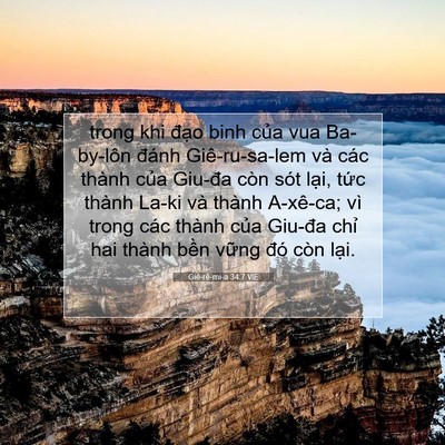 Picture 07 - Giê-rê-mi-a 34:7 VIE - trong khi đạo binh của vua Ba-by-lôn đánh - Bible Verse Picture