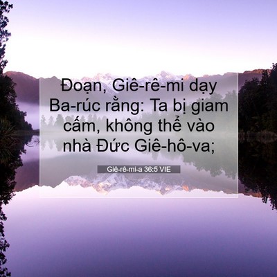 Picture 07 - Giê-rê-mi-a 36:5 VIE - Đoạn, Giê-rê-mi dạy Ba-rúc rằng: Ta - Bible Verse Picture
