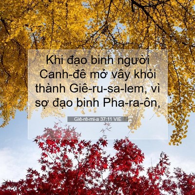 Picture 07 - Giê-rê-mi-a 37:11 VIE - Khi đạo binh người Canh-đê mở vây - Bible Verse Picture