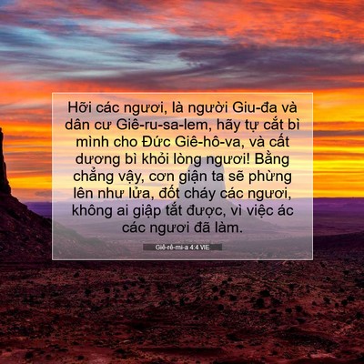 Picture 07 - Giê-rê-mi-a 4:4 VIE - Hỡi các ngươi, là người Giu-đa và dân - Bible Verse Picture