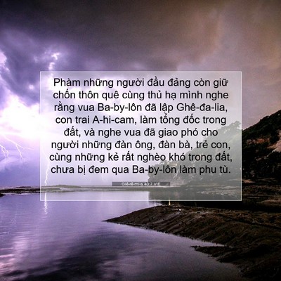 Picture 07 - Giê-rê-mi-a 40:7 VIE - Phàm những người đầu đảng còn giữ - Bible Verse Picture