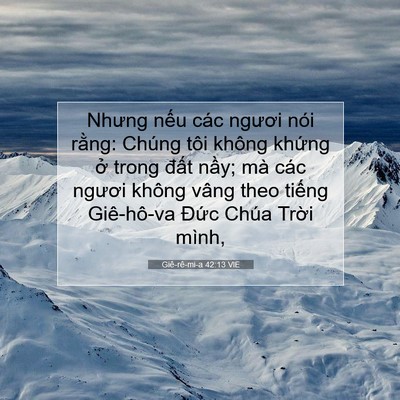 Picture 07 - Giê-rê-mi-a 42:13 VIE - Nhưng nếu các ngươi nói rằng: Chúng - Bible Verse Picture