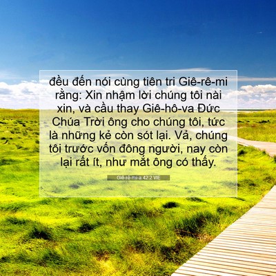 Picture 07 - Giê-rê-mi-a 42:2 VIE - đều đến nói cùng tiên tri Giê-rê-mi - Bible Verse Picture
