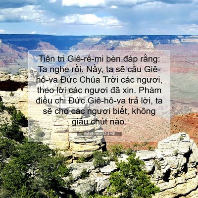 Picture 07 - Giê-rê-mi-a 42:4 VIE - Tiên tri Giê-rê-mi bèn đáp rằng: Ta nghe - Bible Verse Picture