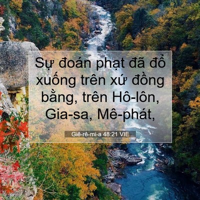 Picture 07 - Giê-rê-mi-a 48:21 VIE - Sự đoán phạt đã đổ xuống trên xứ - Bible Verse Picture