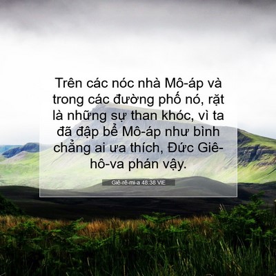 Picture 07 - Giê-rê-mi-a 48:38 VIE - Trên các nóc nhà Mô-áp và trong các - Bible Verse Picture