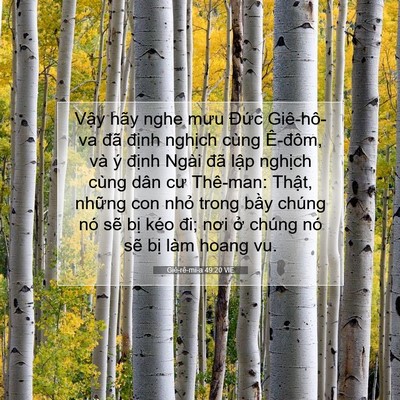 Picture 07 - Giê-rê-mi-a 49:20 VIE - Vậy hãy nghe mưu Đức Giê-hô-va đã - Bible Verse Picture