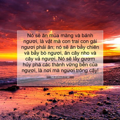 Picture 07 - Giê-rê-mi-a 5:17 VIE - Nó sẽ ăn mùa màng và bánh ngươi, là - Bible Verse Picture