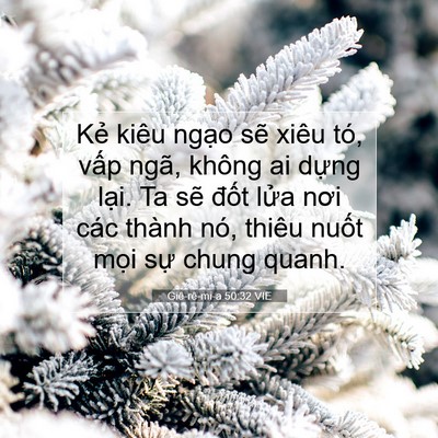 Picture 07 - Giê-rê-mi-a 50:32 VIE - Kẻ kiêu ngạo sẽ xiêu tó, vấp ngã, - Bible Verse Picture