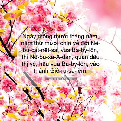 Picture 07 - Giê-rê-mi-a 52:12 VIE - Ngày mồng mười tháng năm, năm thứ - Bible Verse Picture