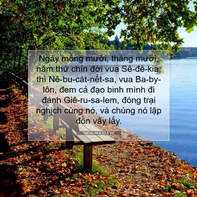 Picture 07 - Giê-rê-mi-a 52:4 VIE - Ngày mồng mười, tháng mười, năm thứ - Bible Verse Picture