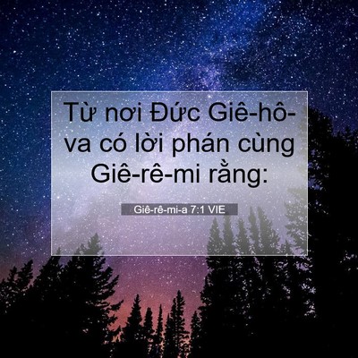 Picture 07 - Giê-rê-mi-a 7:1 VIE - Từ nơi Đức Giê-hô-va có lời phán - Bible Verse Picture