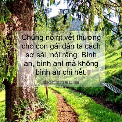 Picture 07 - Giê-rê-mi-a 8:11 VIE - Chúng nó rịt vết thương cho con gái dân - Bible Verse Picture