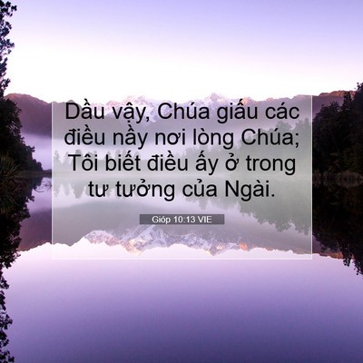 Picture 07 - Gióp 10:13 VIE - Dầu vậy, Chúa giấu các điều nầy nơi - Bible Verse Picture